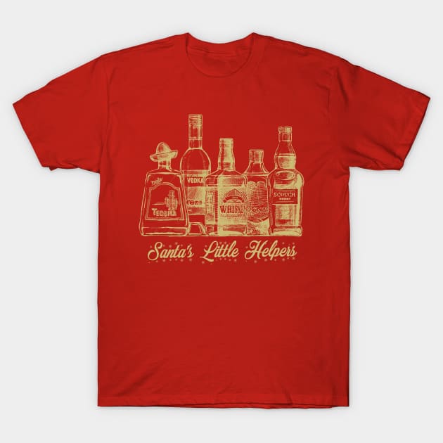 Santa's Little Helpers (Gold) T-Shirt by theshirtsmith